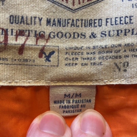 LAST MARKDOWN!! American Eagle Black Quilted Jacket with Orange Lining - Sz M - Picture 11 of 13